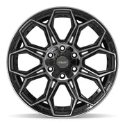 Set(4) 20x9 4P83 Gloss Black Brushed with Tinted Clear - 6x135 &amp; 6x139.7 +0ET with 275/55r20 Bridgestone Dueler Alenza HL Plus Tires