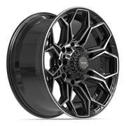 20x9 4P83 Gloss Black Brushed with Tinted Clear - 8x170 +0ET