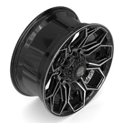 20x9 4P83 Gloss Black Brushed with Tinted Clear - 8x180 +0ET