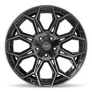 20x10 4P83 Gloss Black Brushed with Tinted Clear - 5x127 + 5x139.7 -18ET