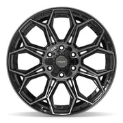 20x10 4P83 Gloss Black Brushed with Tinted Clear - 6x135 + 6x139.7 -18ET
