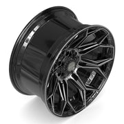 20x10 4P83 Gloss Black Brushed with Tinted Clear - 6x135 + 6x139.7 -18ET