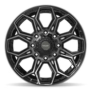 20x10 4P83 Gloss Black Brushed with Tinted Clear - 8x180 -18ET