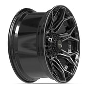 20x10 4P83 Gloss Black Brushed with Tinted Clear - 8x180 -18ET