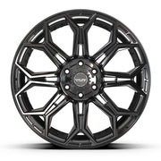 4PLAY 4P83 22x9 6x135 + 6x139.7 Gloss Black Wheels 285-45-22 Sailun TerraMax RT Tires SET