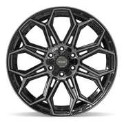 22" 4PLAY Wheels fit GM-Ford-Lincoln-Nissan-Toyota - 4P83 Gloss Black Brushed with Tinted Clear 22x9, Sailun Tires &amp; TPMS Set