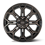 4PLAY 4P83 22x9 6x135 + 6x139.7 Gloss Black Brushed with Tinted Clear Wheels 285-45-22 Sailun TerraMax RT Tires TPMS SET