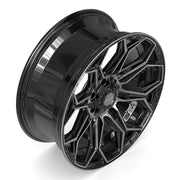 22x9 4P83 Gloss Black Brushed with Tinted Clear - 6x135 + 6x139.7 +12ET