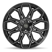 Set(5) 22x10 4P83 Gloss Black Brushed with Tinted Clear - 5x127 &amp; 5x139.7 -18ET with 285/45r22 Bridgestone Dueler Alenza HL Tires &amp; TPMS