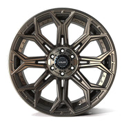 4PLAY 4P83 22x10 6x135 + 6x139.7 Satin Bronze Wheels 33x12.50-22 Sailun TerraMax RT Tires SET