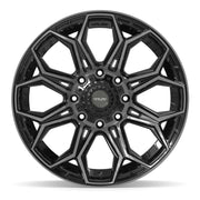 Set(4) 22x10 4P83 Gloss Black Brushed with Tinted Clear - 8x170 -18ET
