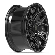 Set(4) 22x10 4P83 Gloss Black Brushed with Tinted Clear - 8x180 -18ET