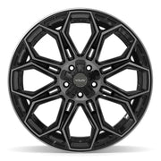 Set(4) 22x12 4P83 Gloss Black Brushed with Tinted Clear - 5x127 &amp; 5x139.7 -44ET