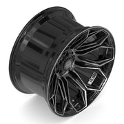 22x12 4P83 Gloss Black Brushed with Tinted Clear - 6x135 + 6x139.7 -44ET