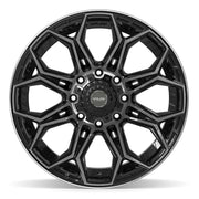 Set(4) 22x12 4P83 Gloss Black Brushed with Tinted Clear - 8x170 -44ET