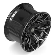 Set(4) 22x12 4P83 Gloss Black Brushed with Tinted Clear - 8x170 -44ET