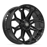 Set(4) 24x10 4P83 Gloss Black - 6x135 &amp; 6x139.7 +18ET with 295/35r24 Sailun Atrezzo SVR LX+ Tires