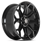 Set(4) 24x10 4P83 Gloss Black - 6x135 &amp; 6x139.7 +18ET with 295/35r24 Sailun Atrezzo SVR LX+ Tires