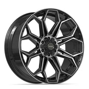 24x10 4P83 Gloss Black Brushed with Tinted Clear - 6x135 + 6x139.7 +18ET