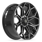 Set(4) 24x10 4P83 Gloss Black Brushed with Tinted Clear - 6x135 &amp; 6x139.7 +18ET with 305/35r24 Ironman iMove GEN 2 Tires
