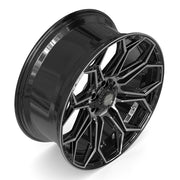 24x10 4P83 Gloss Black Brushed with Tinted Clear - 6x135 + 6x139.7 +18ET