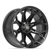 Set(4) 24x12 4P83 Gloss Black - 6x135 &amp; 6x139.7 -44ET with 305/35r24 Ironman iMove GEN 2 Tires &amp; TPMS