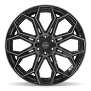 Set(4) 24x12 4P83 Gloss Black Brushed with Tinted Clear - 6x135 &amp; 6x139.7 -44ET with 305/35r24 Ironman iMove GEN 2 Tires &amp; TPMS
