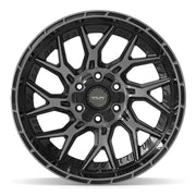 Set(4) 20x10 4PL28 Gloss Black Brushed with Tinted Clear - 6x135 &amp; 6x139.7 -18ET