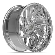 Set(4) 22x10 4PL28 Chrome - 6x135 &amp; 6x139.7 -18ET with 285/45r22 Sailun TerraMax AT2 Tires