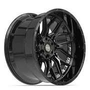 Set(4) 22x12 4PL28 Gloss Black - 6x135 &amp; 6x139.7 -44ET