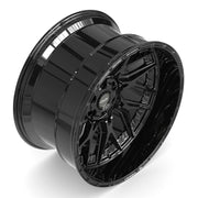 Set(4) 22x12 4PL28 Gloss Black - 6x135 &amp; 6x139.7 -44ET