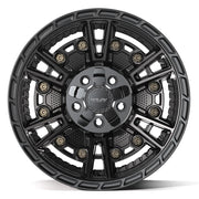Set(5) 17x9 4PS01 Satin Black - 5x127 &amp; 5x139.7 -6ET with 33x12.50r17 Sailun TerraMax RT Tires &amp; TPMS