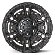 Set(4) 17x9 4PS01 Satin Black - 6x135 &amp; 6x139.7 -6ET with 33x12.50r17 Sailun TerraMax RT Tires &amp; TPMS