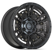 Set(4) 17x9 4PS01 Satin Black - 6x135 &amp; 6x139.7 -6ET with 33x12.50r17 Sailun TerraMax RT Tires &amp; TPMS
