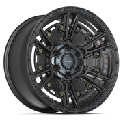 Set(4) 18x9 4PS01 Satin Black - 6x135 &amp; 6x139.7 -6ET with 275/65r18 Ironman All Country AT-X Tires &amp; TPMS