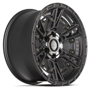Set(4) 18x9 4PS01 Satin Black - 6x135 &amp; 6x139.7 -6ET with 275/65r18 Ironman All Country AT-X Tires