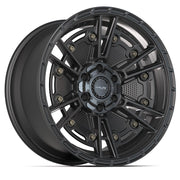 Set(4) 20x9 4PS01 Satin Black - 6x135 &amp; 6x139.7 -6ET with 275/55r20 TBB TS-37 AT Tires &amp; TPMS