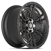 4PLAY 4PS01 20x9 6x135 + 6x139.7 Satin Black Wheels 275-55-20 TBB TS-37 AT Tires SET