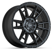 4PLAY 4PS20 20x9 5x127 + 5x139.7 Satin Black Wheels 275-55-20 TBB TS-37 AT Tires TPMS SET