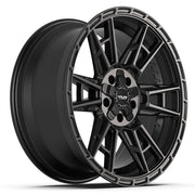 4PLAY 4PS20 20x9 5x127 + 5x139.7 Satin Black Wheels 275-55-20 TBB TS-37 AT Tires SET