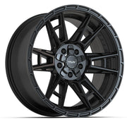 4PLAY 4PS20 20x9 5x127 + 5x139.7 Satin Black Wheels 275-55-20 TBB TS-37 AT Tires TPMS SET