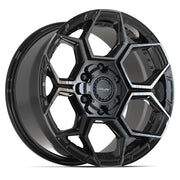 Set(4) 18x9 4PS26 Gloss Black Brushed with Tinted Clear - 6x135 &amp; 6x139.7 +18ET with 275/65r18 Ironman All Country AT-X Tires