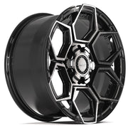 Set(4) 18x9 4PS26 Gloss Black Brushed with Tinted Clear - 6x135 &amp; 6x139.7 +18ET with 275/65r18 Ironman All Country AT-X Tires