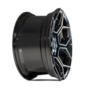 4PLAY 4PS26 20x9 6x135 + 6x139.7 -6et Gloss Black Brushed with Tinted Clear Wheel SET