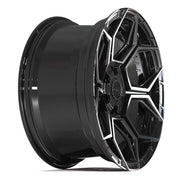 20x9 4PS26 Gloss Black Brushed with Tinted Clear - 6x135 + 6x139.7 -6ET