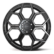 Set(4) 22x10 4PS26 Gloss Black Brushed with Tinted Clear - 6x135 &amp; 6x139.7 +0ET with 285/45r22 TBB TS-37 AT Tires