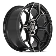 Set(4) 22x10 4PS26 Gloss Black Brushed with Tinted Clear - 6x135 &amp; 6x139.7 +0ET