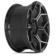Set(4) 22x10 4PS26 Gloss Black Brushed with Tinted Clear - 6x135 &amp; 6x139.7 +0ET