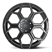 Set(4) 22x10 4PS26 Gloss Black Brushed with Tinted Clear - 6x135 &amp; 6x139.7 +24ET with 33x12.50r22 TBB TS-57 RT Tires