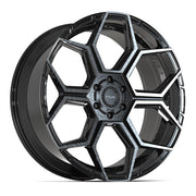 Set(4) 24x10 4PS26 Gloss Black Brushed with Tinted Clear - 6x135 &amp; 6x139.7 +24ET